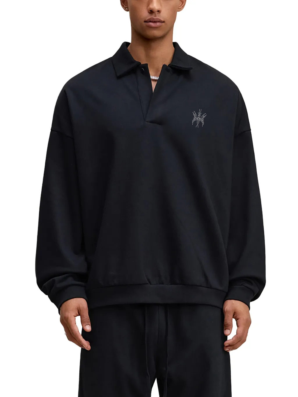 Heavyweight Fleece Polo Sweatshirt