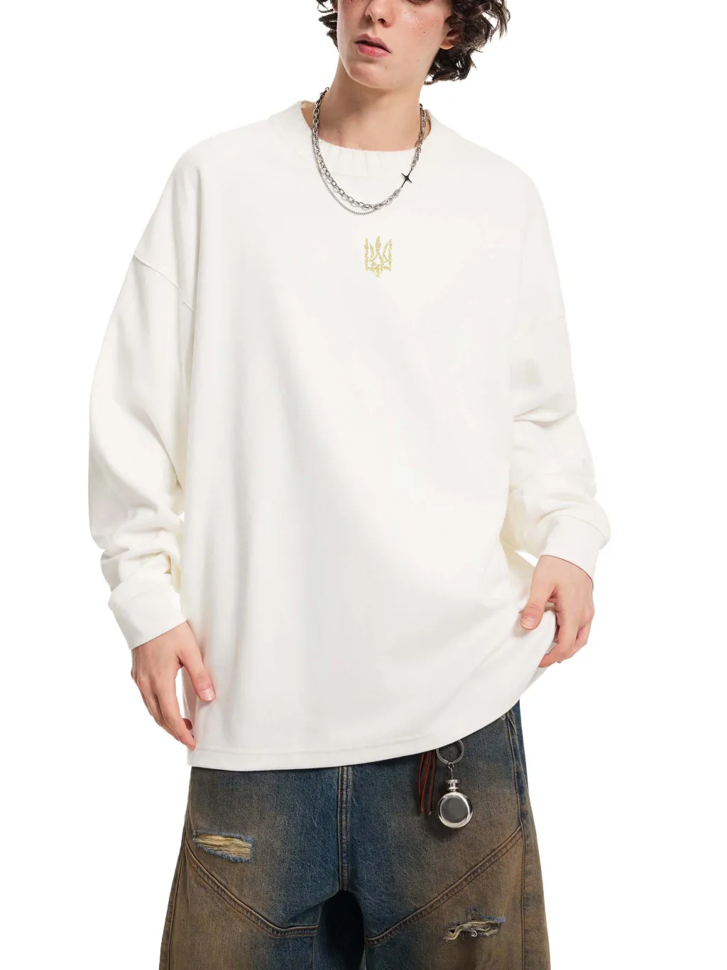 Knitted Round Neck Oversize Sweatshirt