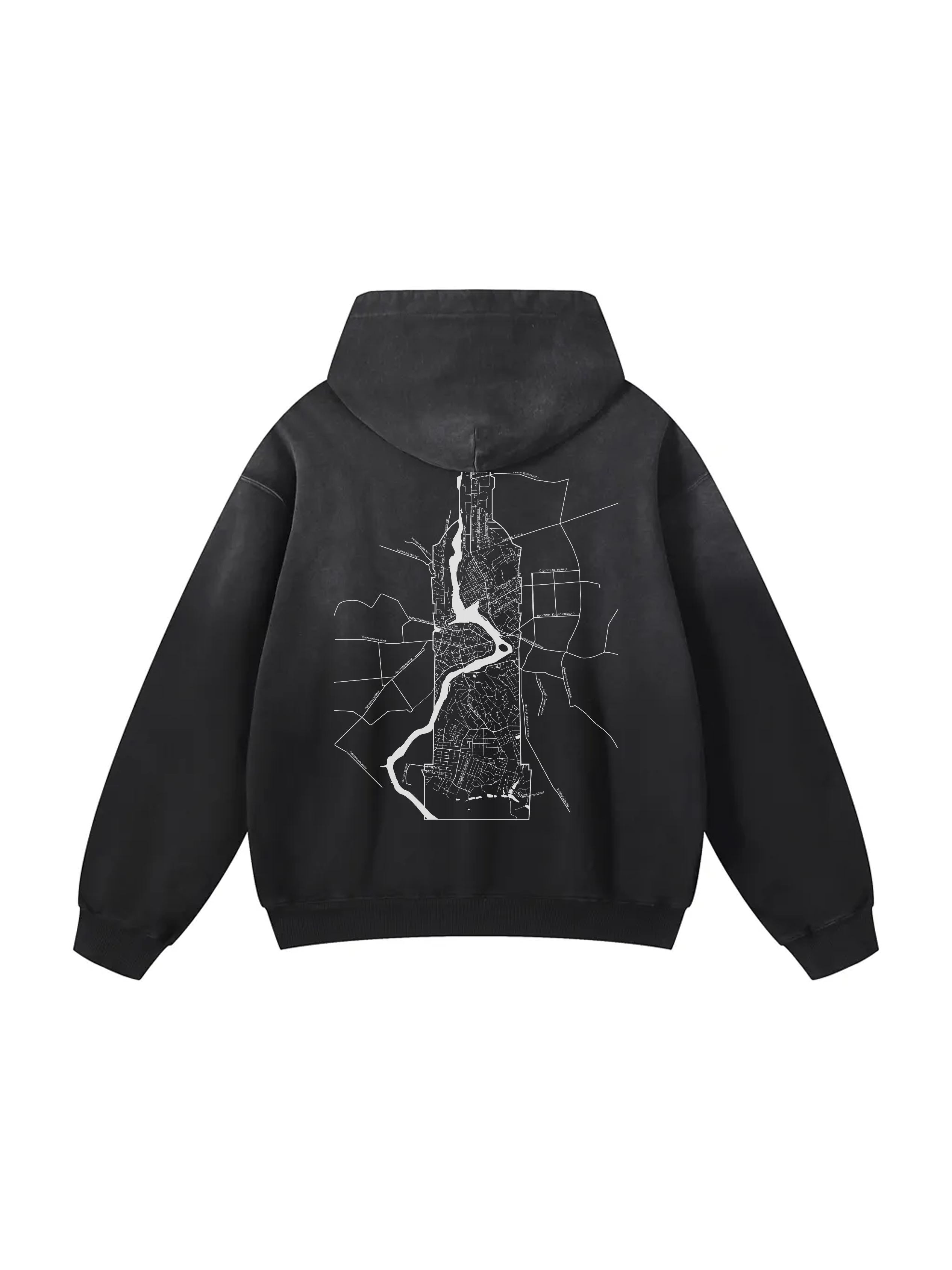 Твоє місто / Your city / Personalized / Heavyweight Sunfade Oversized Hoodie