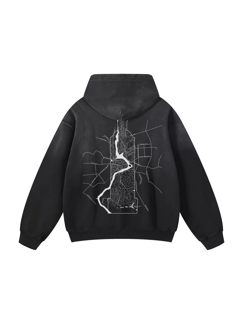 Твоє місто / Your city / Personalized / Heavyweight Sunfade Oversized Hoodie