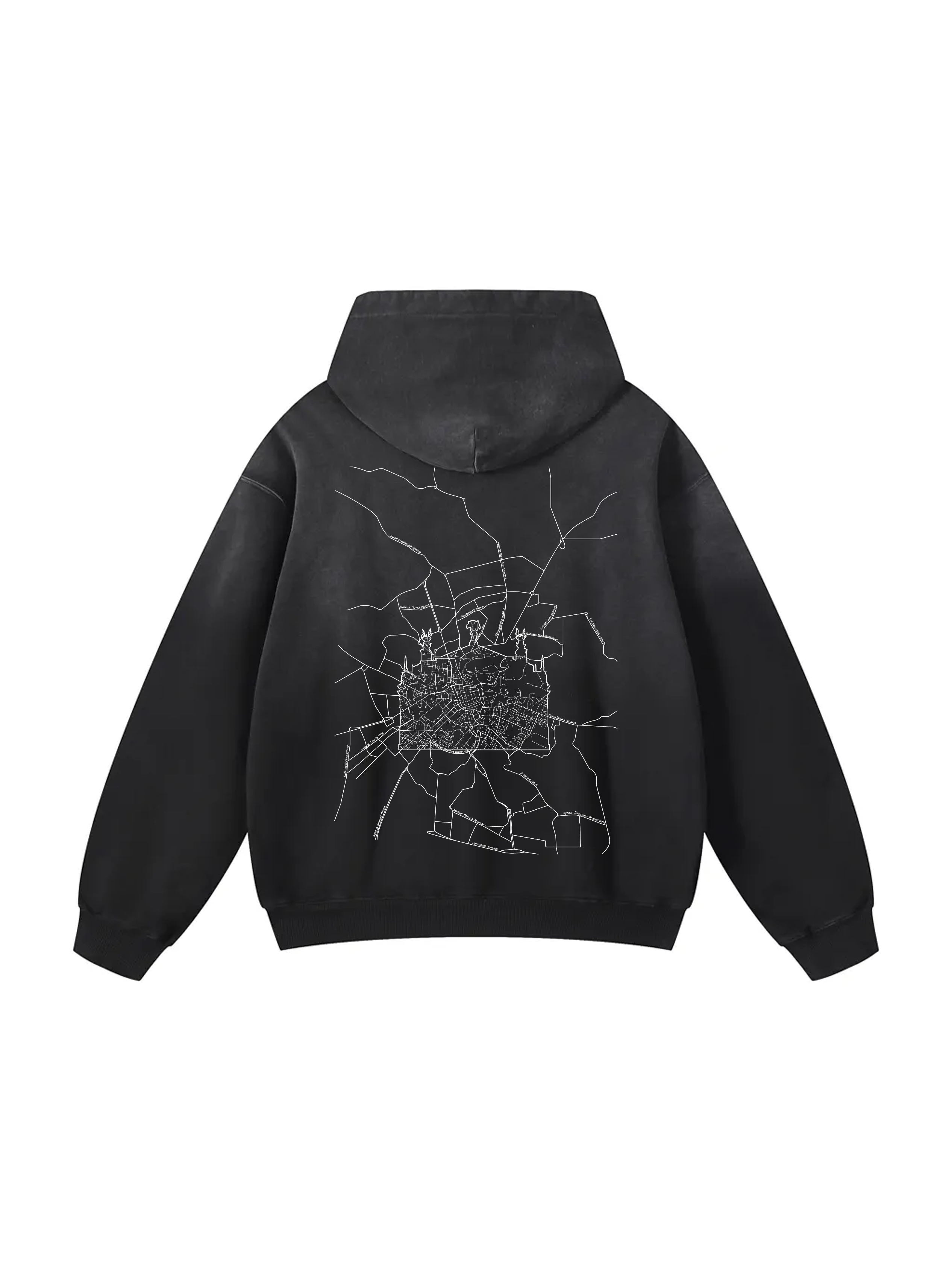 Твоє місто / Your city / Personalized / Heavyweight Sunfade Oversized Hoodie