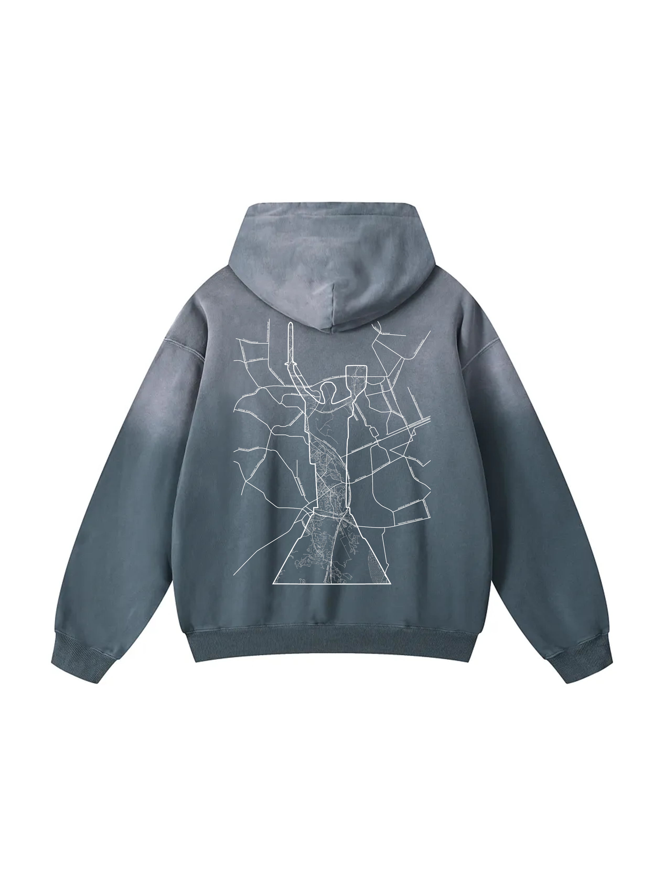Твоє місто / Your city / Personalized / Heavyweight Sunfade Oversized Hoodie