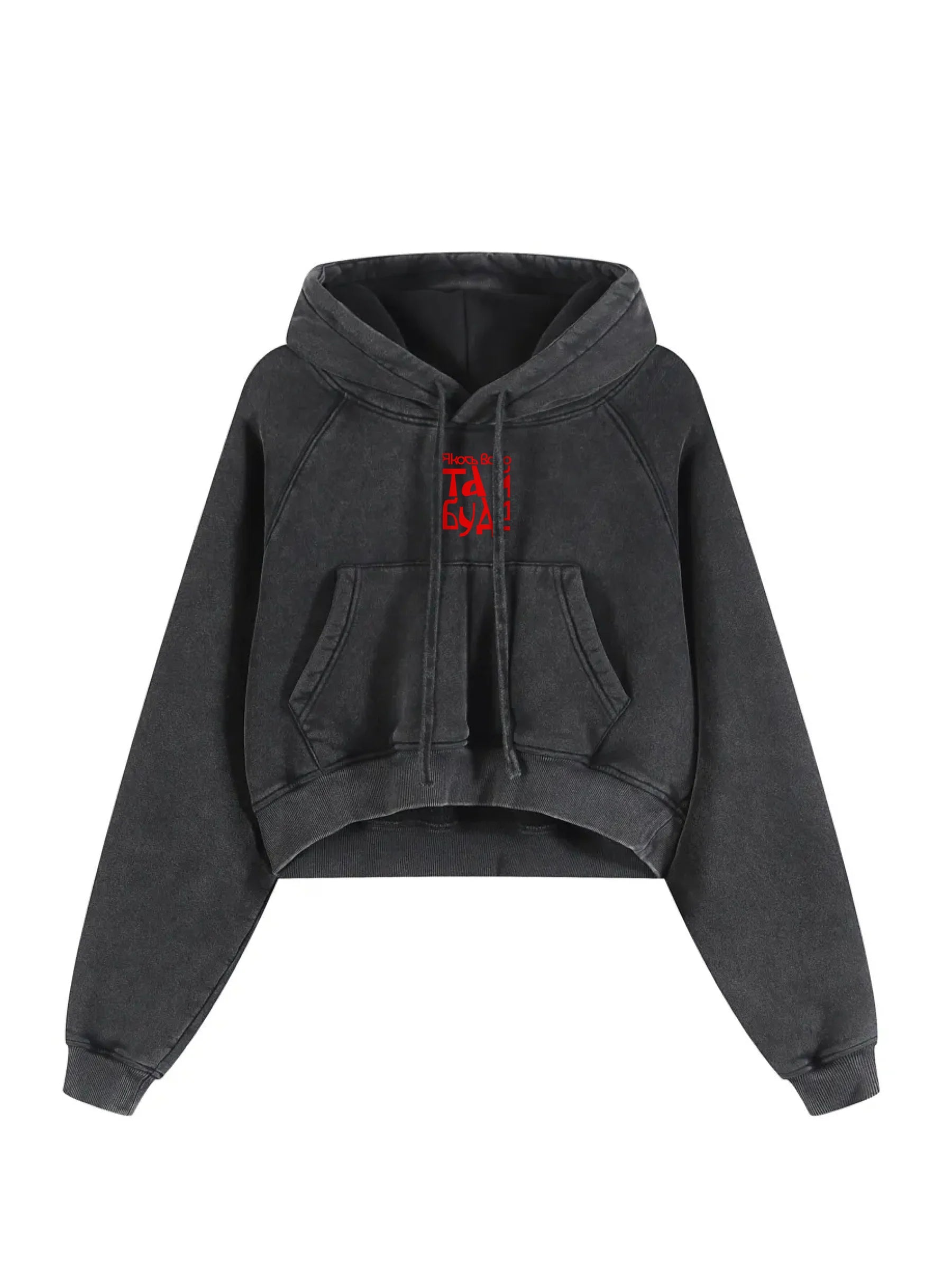 Snow Washed Cropped Hoodie / Якось воно та й буде