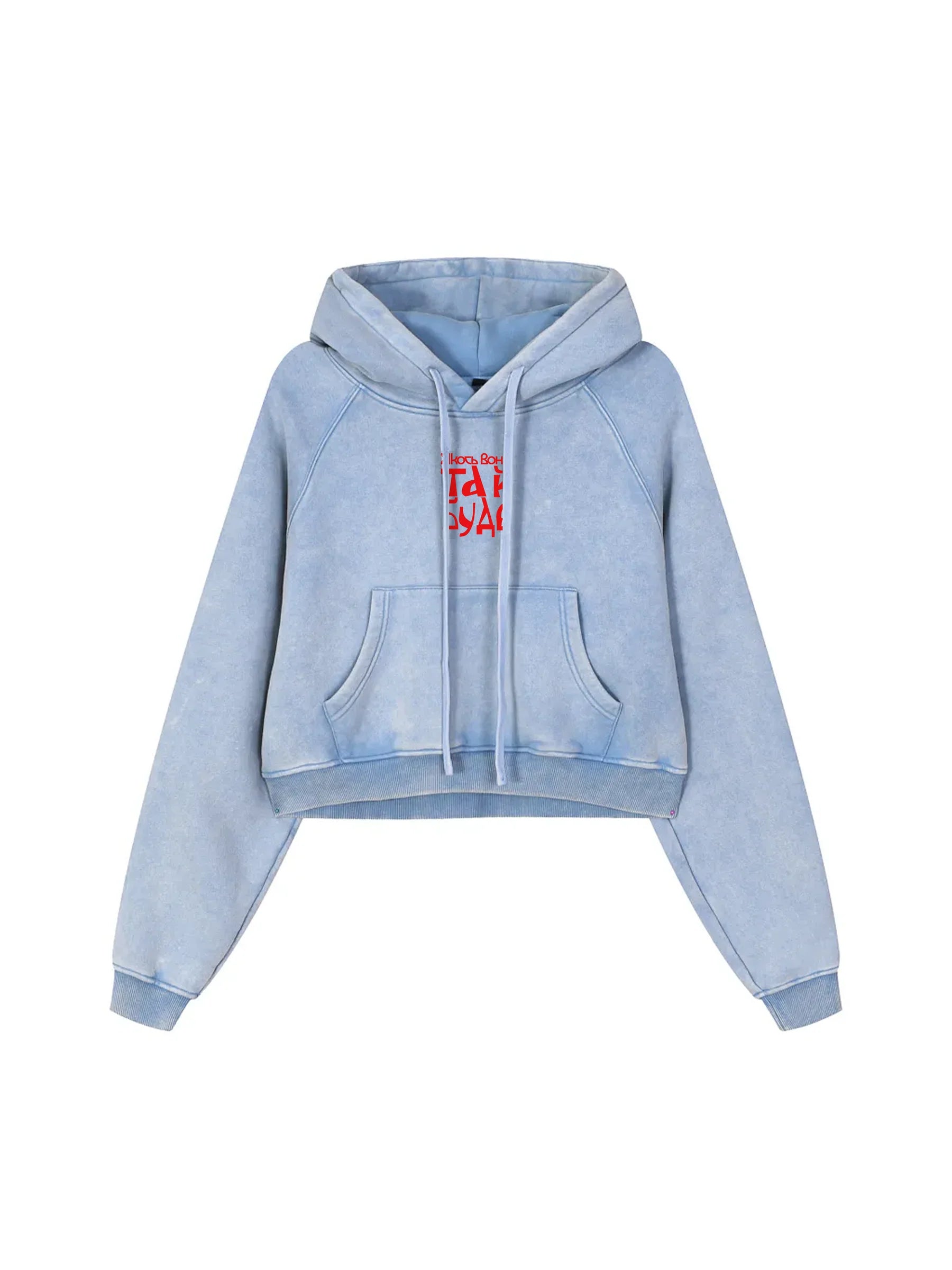 Snow Washed Cropped Hoodie / Якось воно та й буде