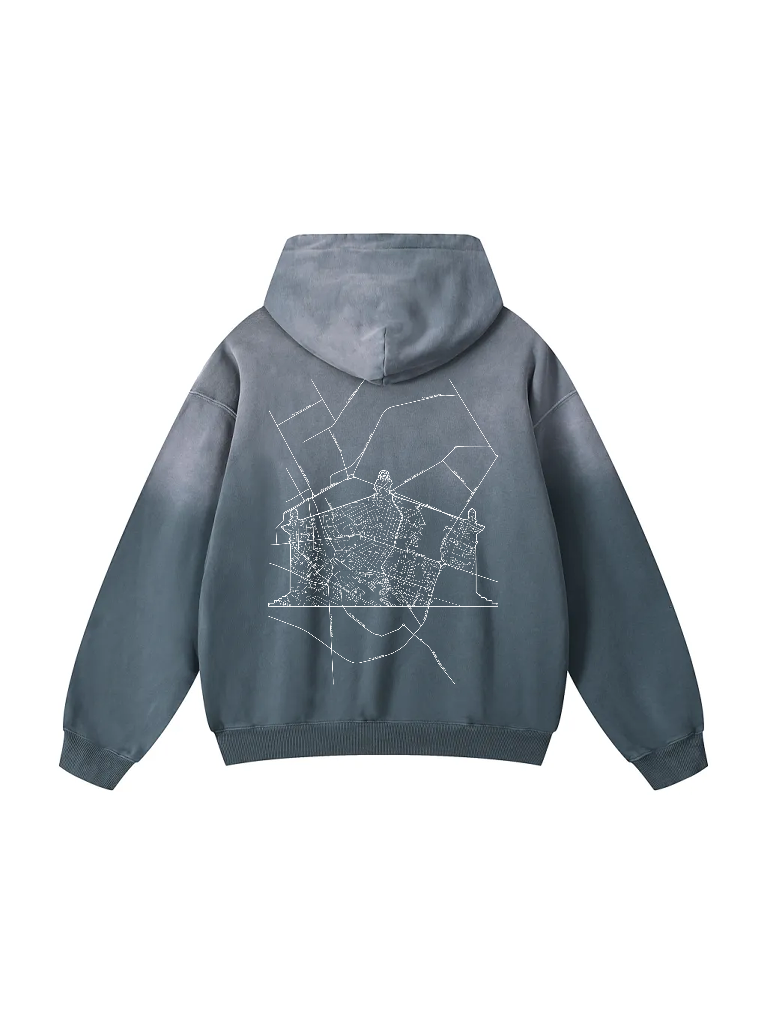 Твоє місто / Your city / Personalized / Heavyweight Sunfade Oversized Hoodie