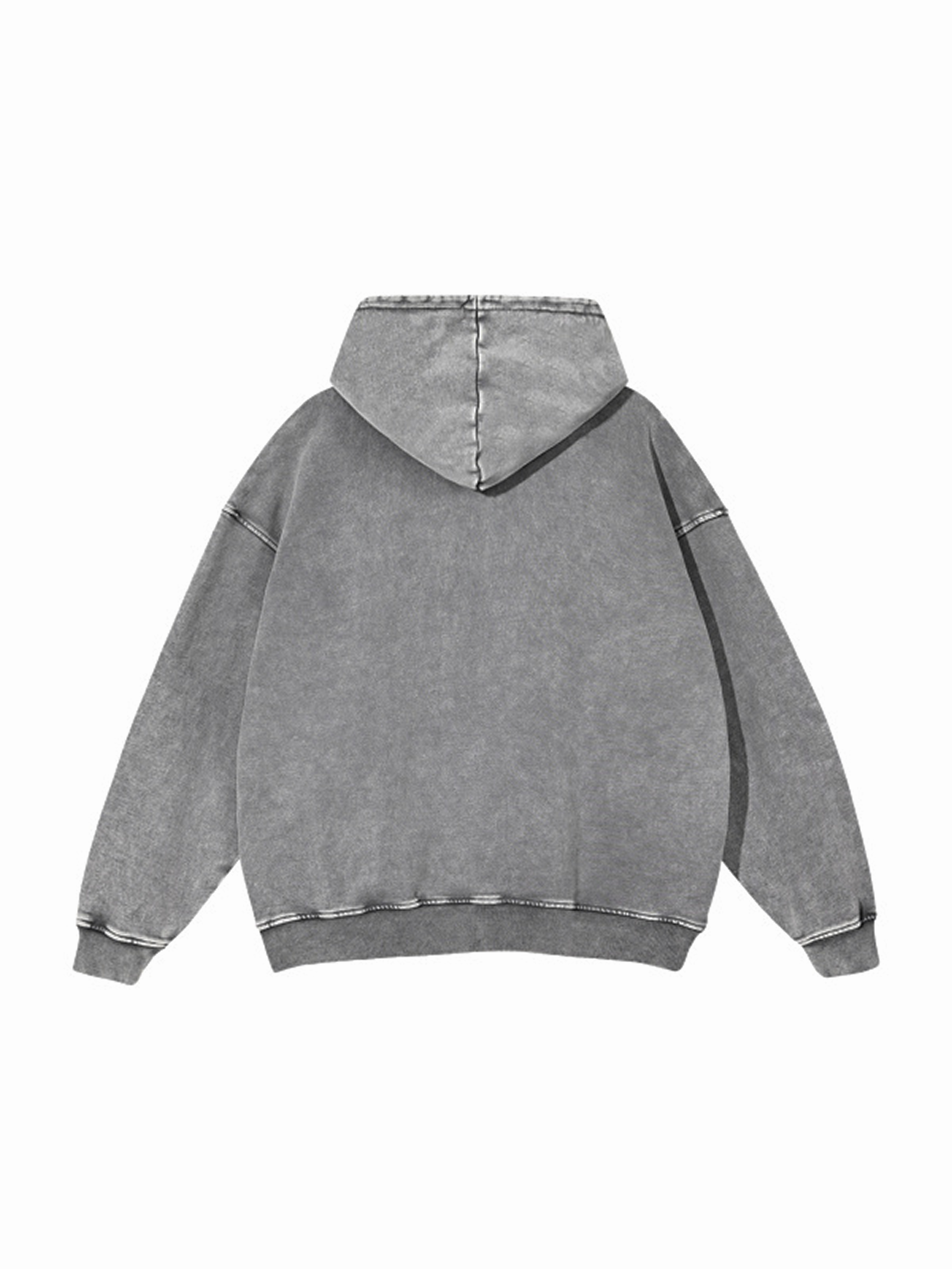 ST / LIMITED / Snow Washed Loose Cotton Hoodie