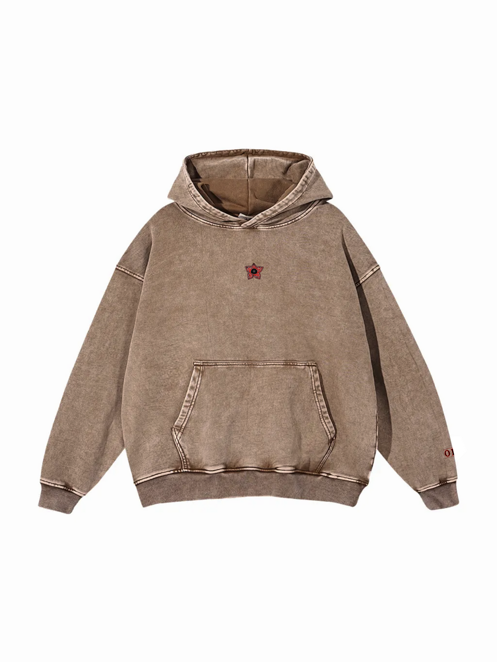 ST / LIMITED / Snow Washed Loose Cotton Hoodie