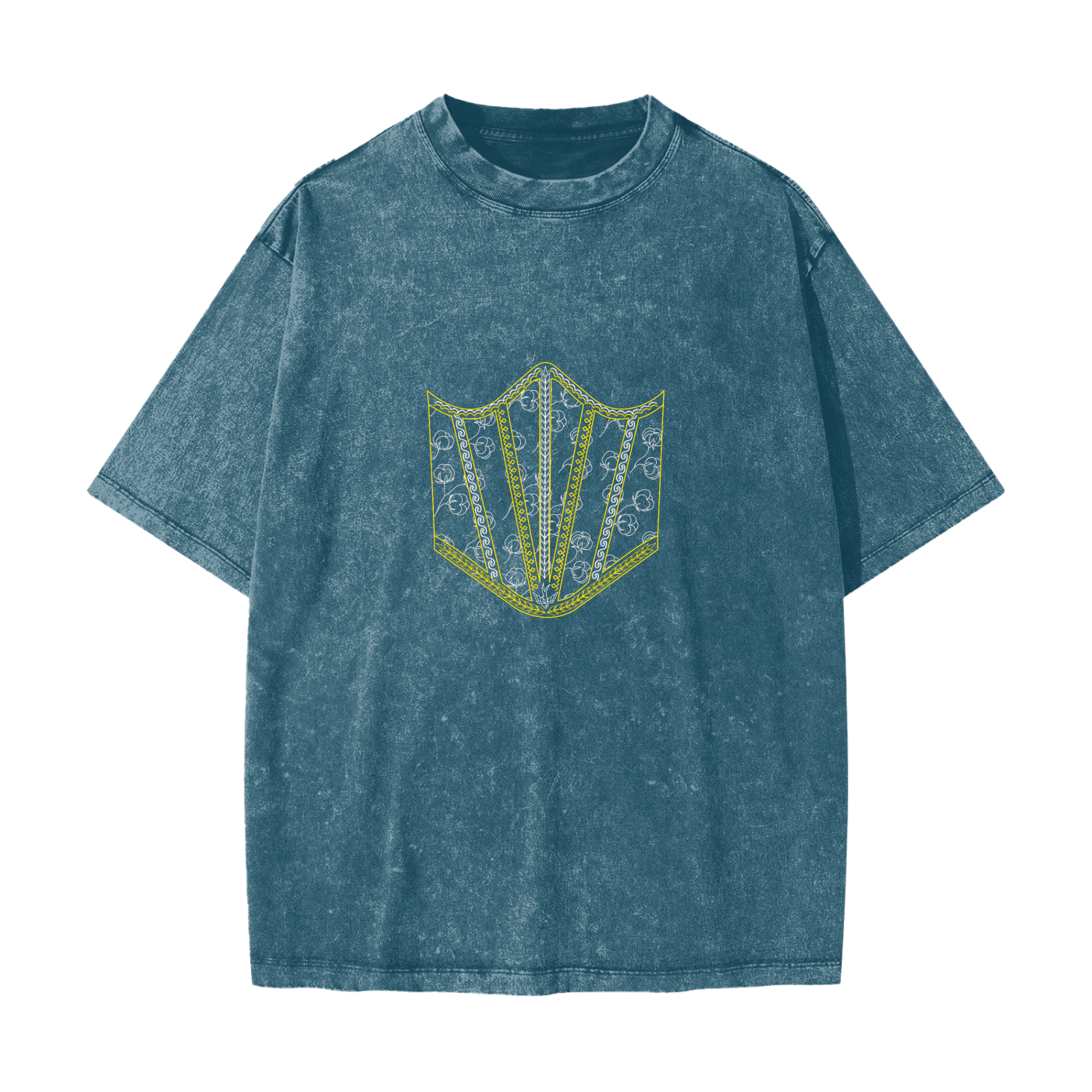 Heavyweight Snow Washed T-Shirt / Colored Corset