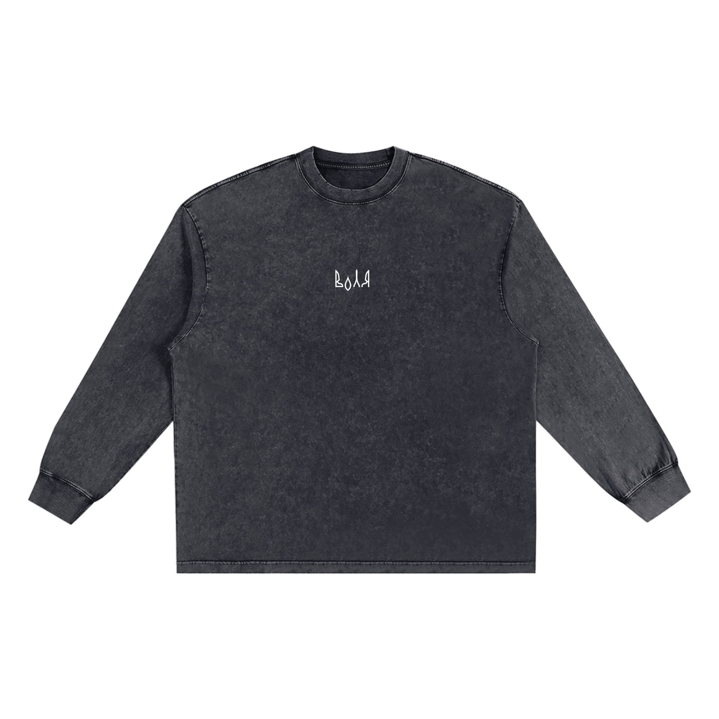 Snow Washed Oversize Long Sleeve T-shirt / Воля
