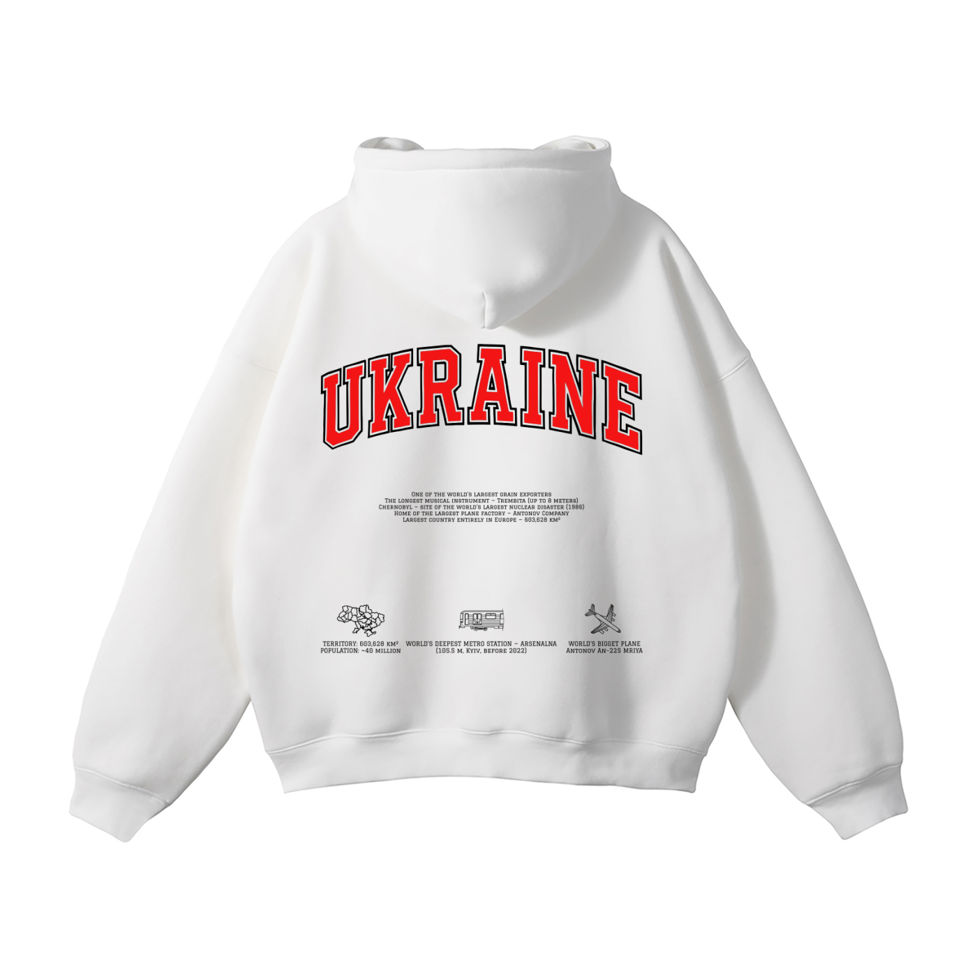 Oversize Fleeced Hoodie / UKRAINE